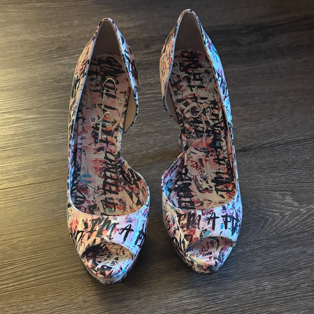 Jessica Simpson Artistic Peep-Toe Heels